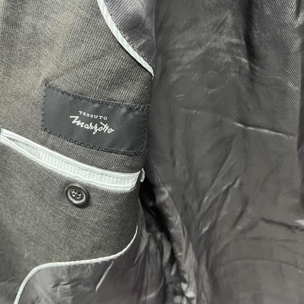 Banana Republic Mens 42R Slim Fit Blazer Grey Tessuto Marzotto Italian Fabric - Picture 6 of 10